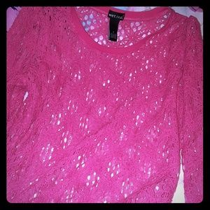 Mesh, long sleeve shirt